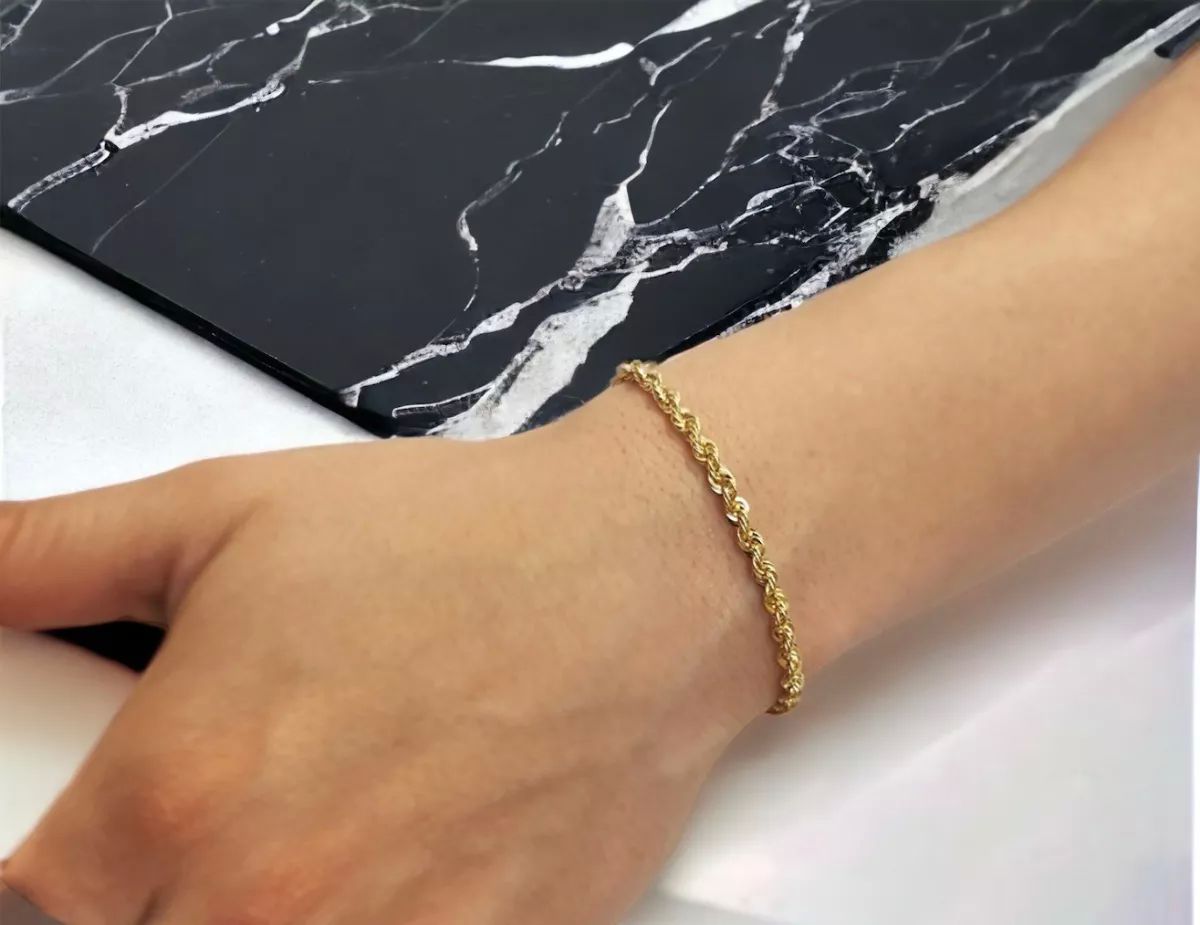 Pulsera Torsal 18 Cm X 4 Mm Oro De 10 Kilates + Obsequio