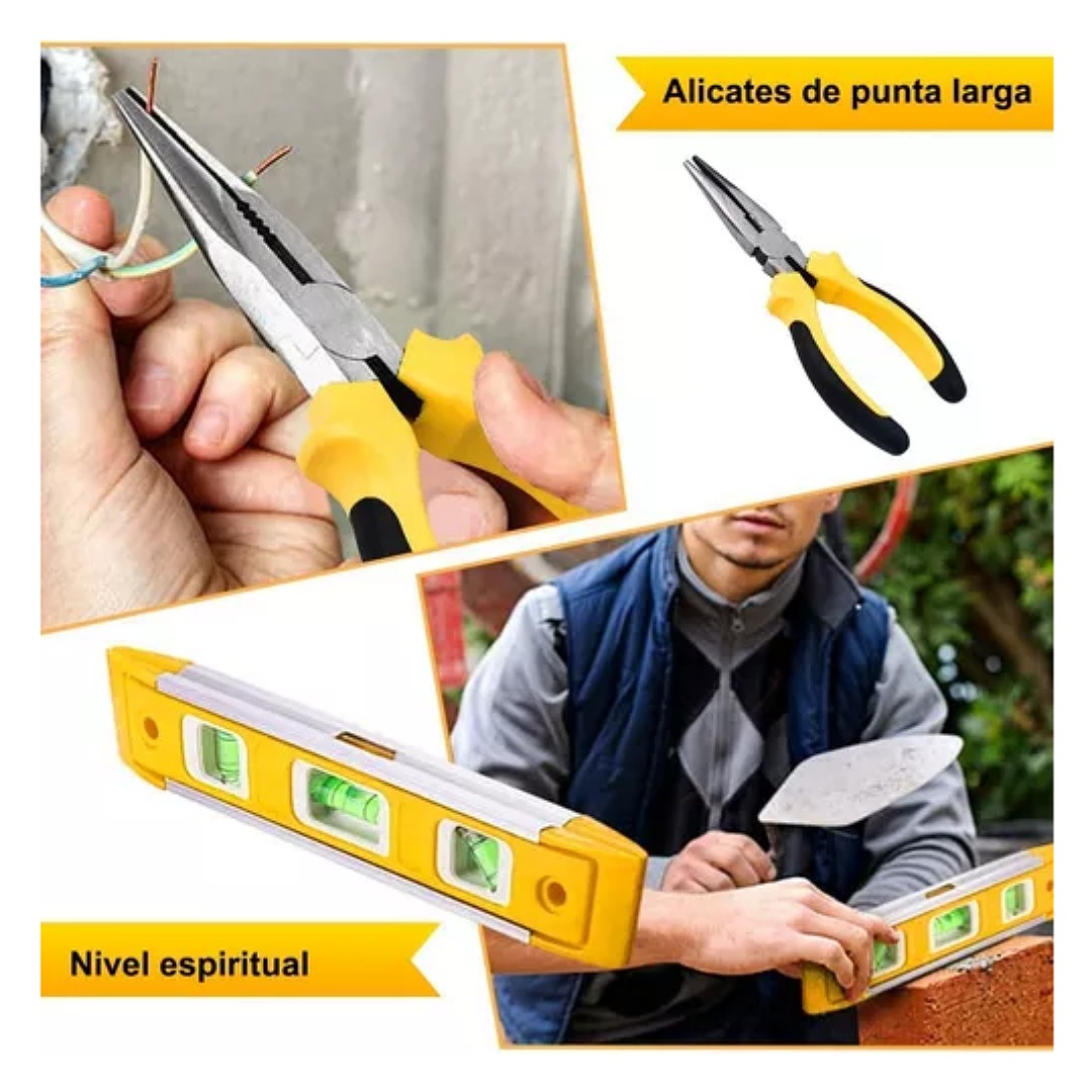108pcs Juego De Herramientas Mecánicas Domésticas Reparación