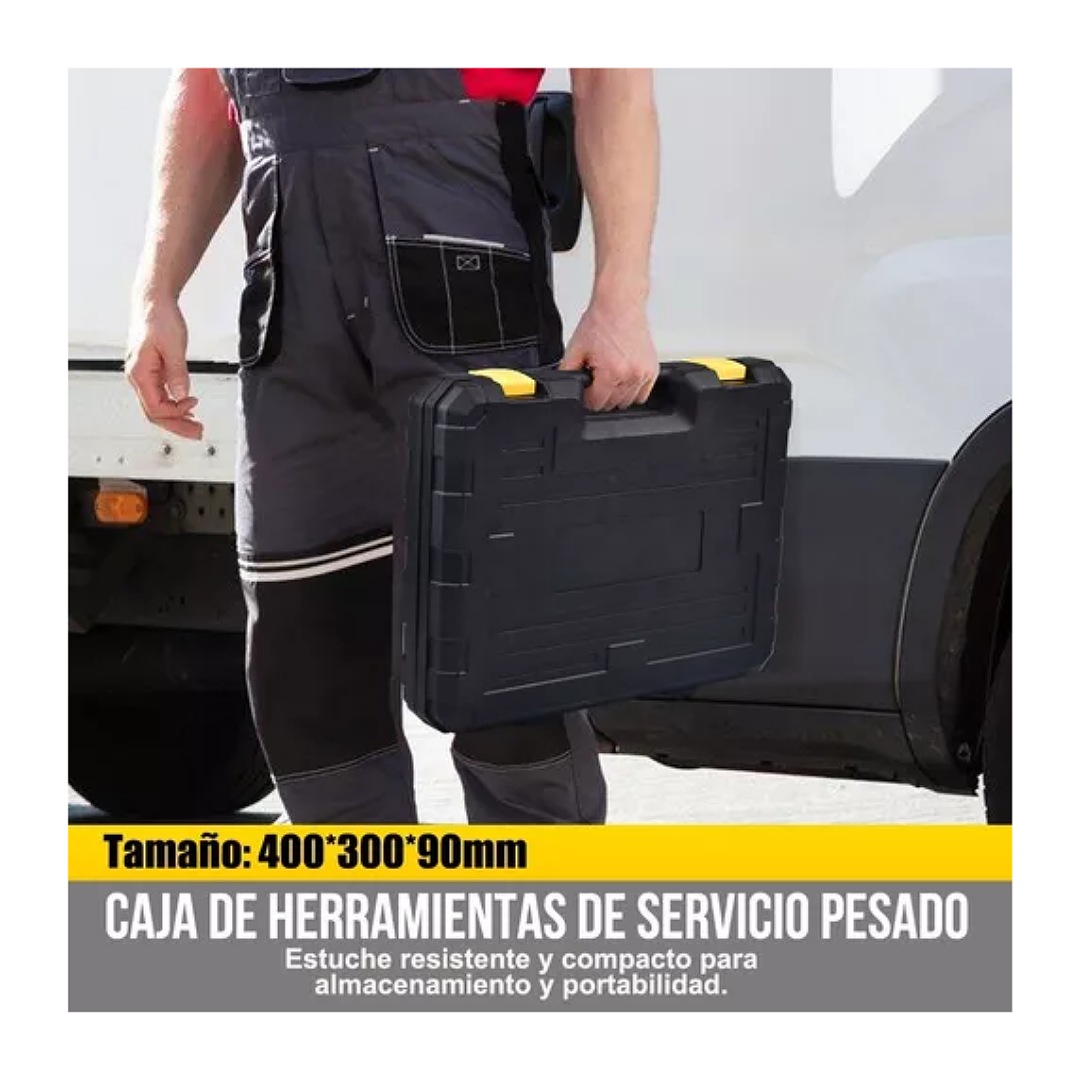 108pcs Juego De Herramientas Mecánicas Domésticas Reparación