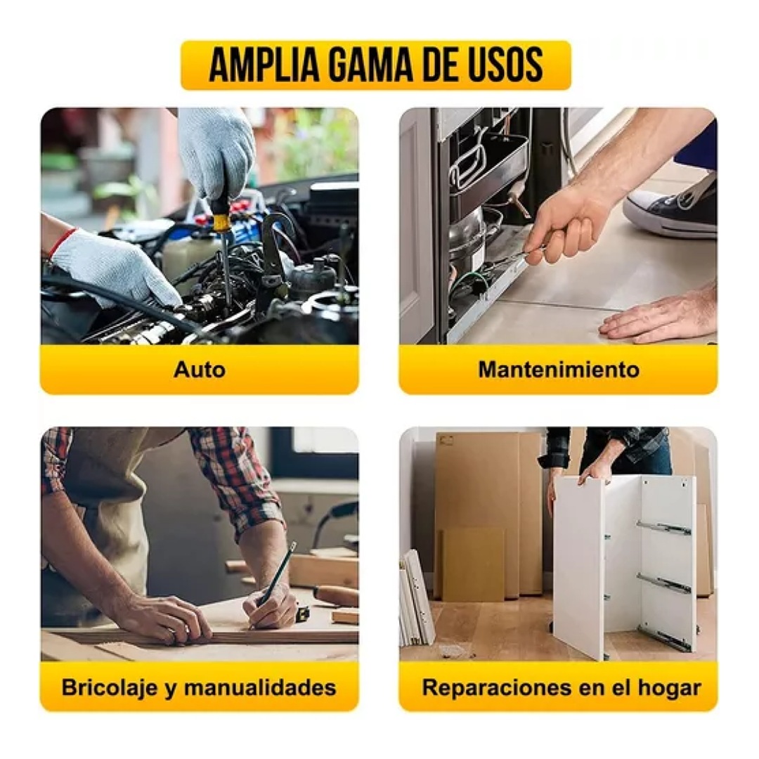 108pcs Juego De Herramientas Mecánicas Domésticas Reparación