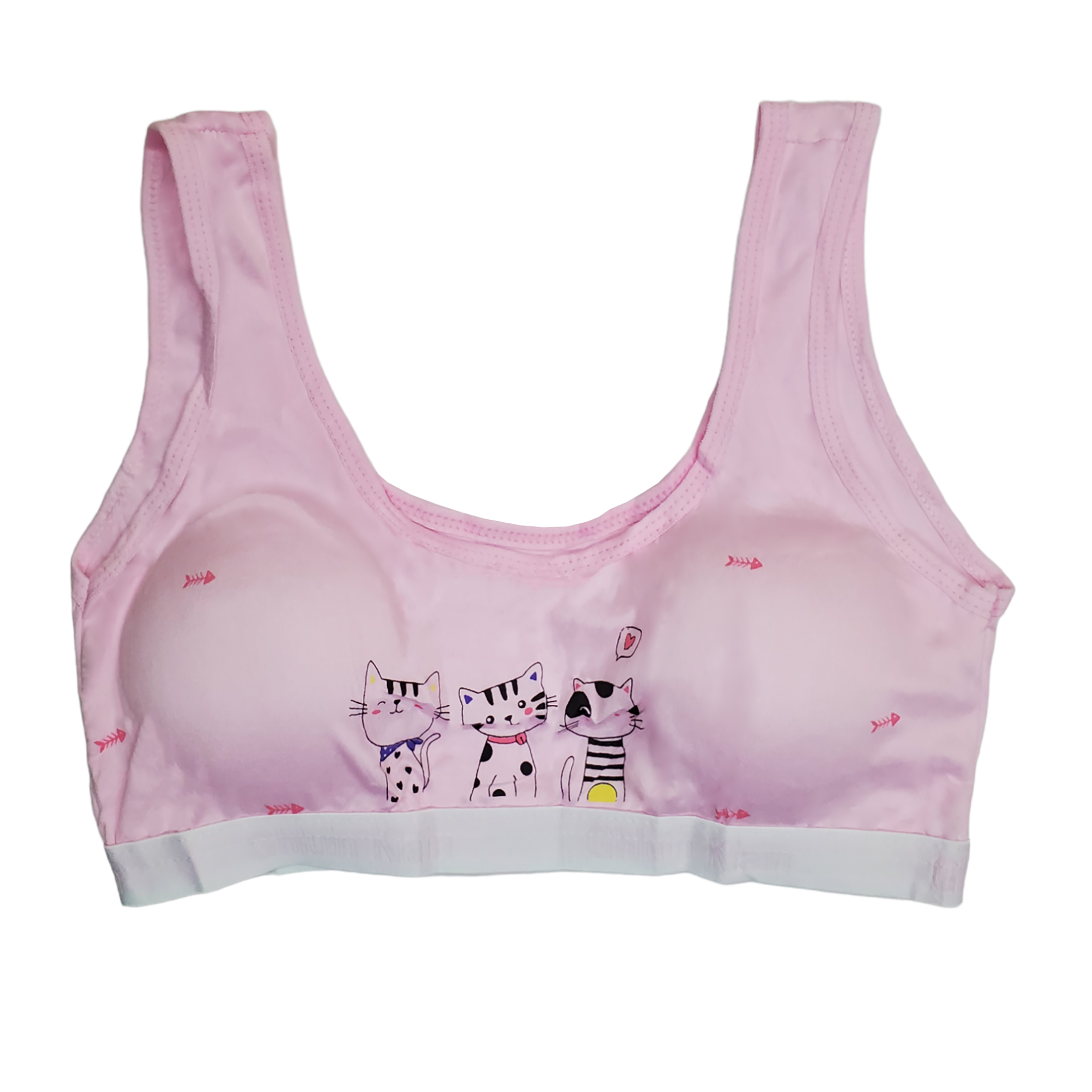 Corpiño Top Tirante Ancho Estampado Para Niña 6pz