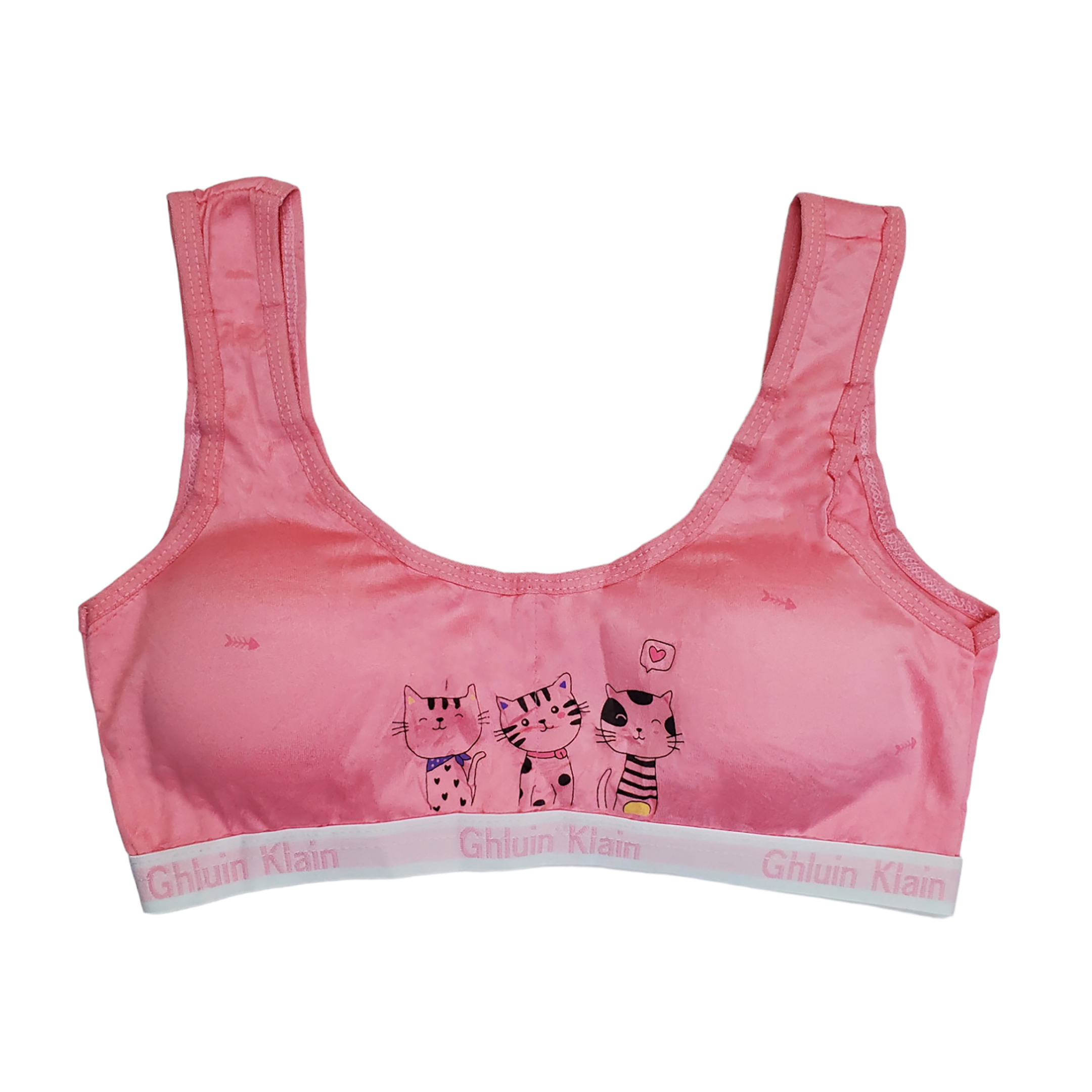 Corpiño Top Tirante Ancho Estampado Para Niña 6pz