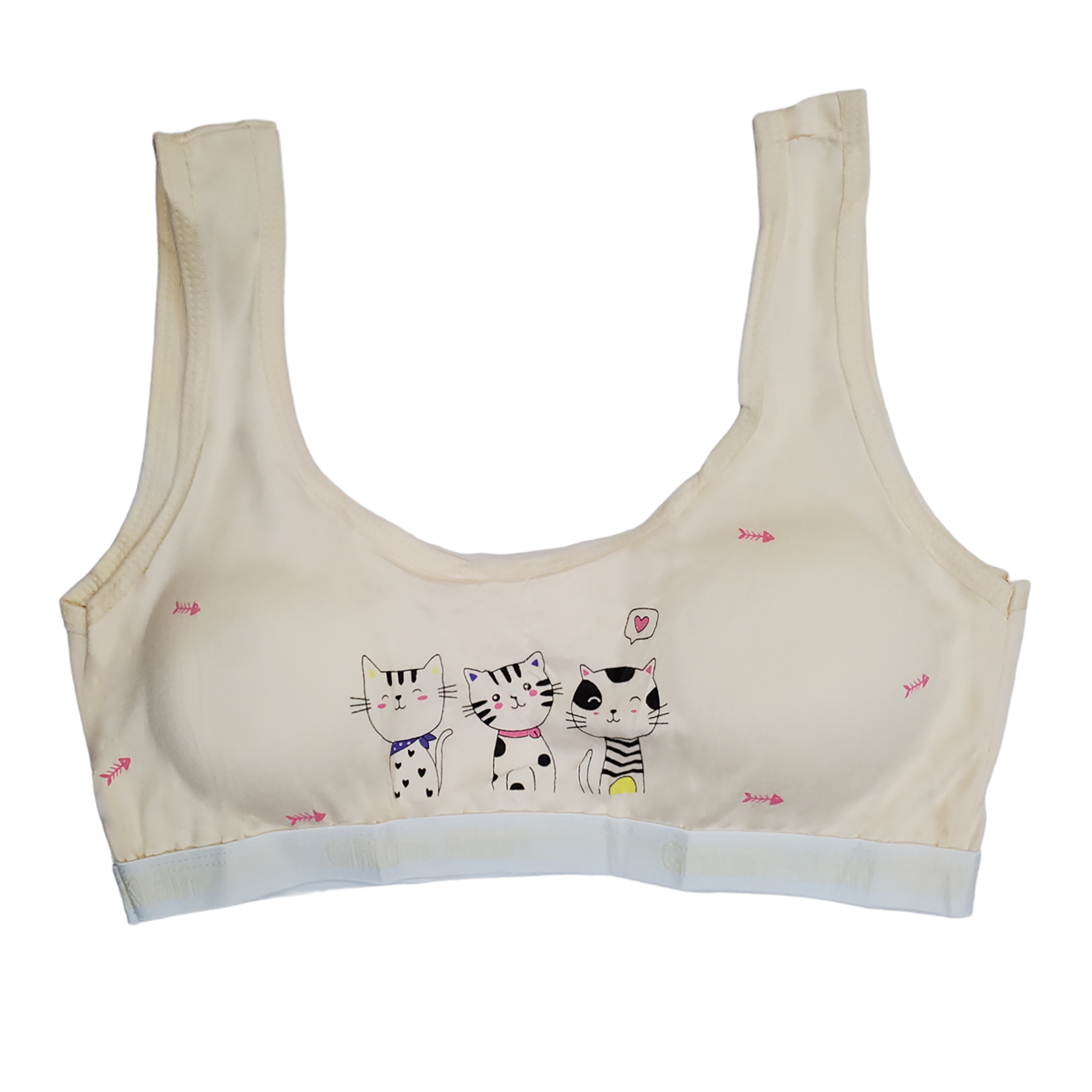 Corpiño Top Tirante Ancho Estampado Para Niña 6pz