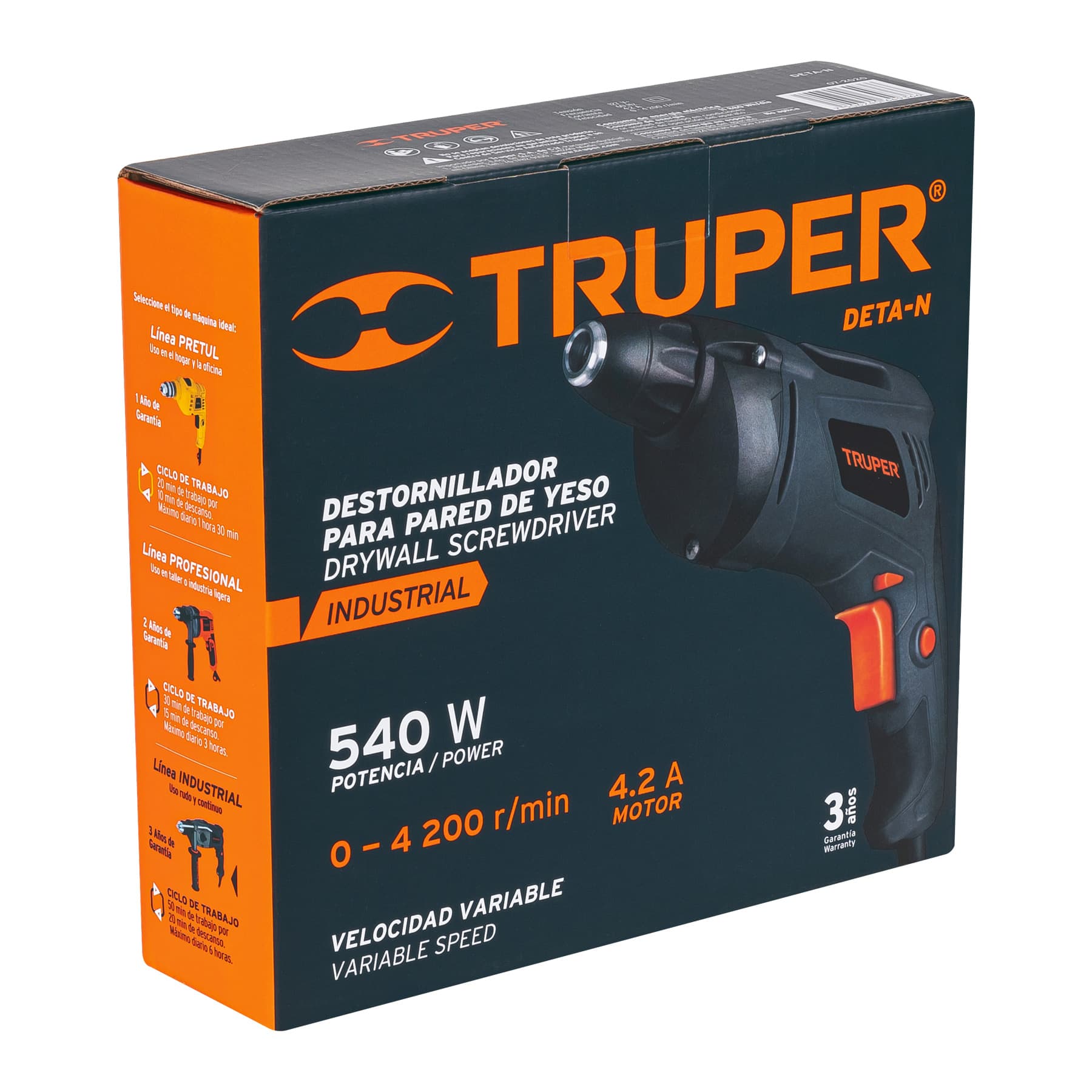 DESTORNILLADOR PARA PARED DE YESO 540 W, INDUSTRIAL, TRUPER 16024