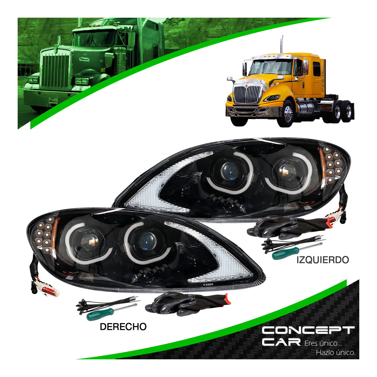 Faro Unidad Principal International Prostar Led Gel Negro