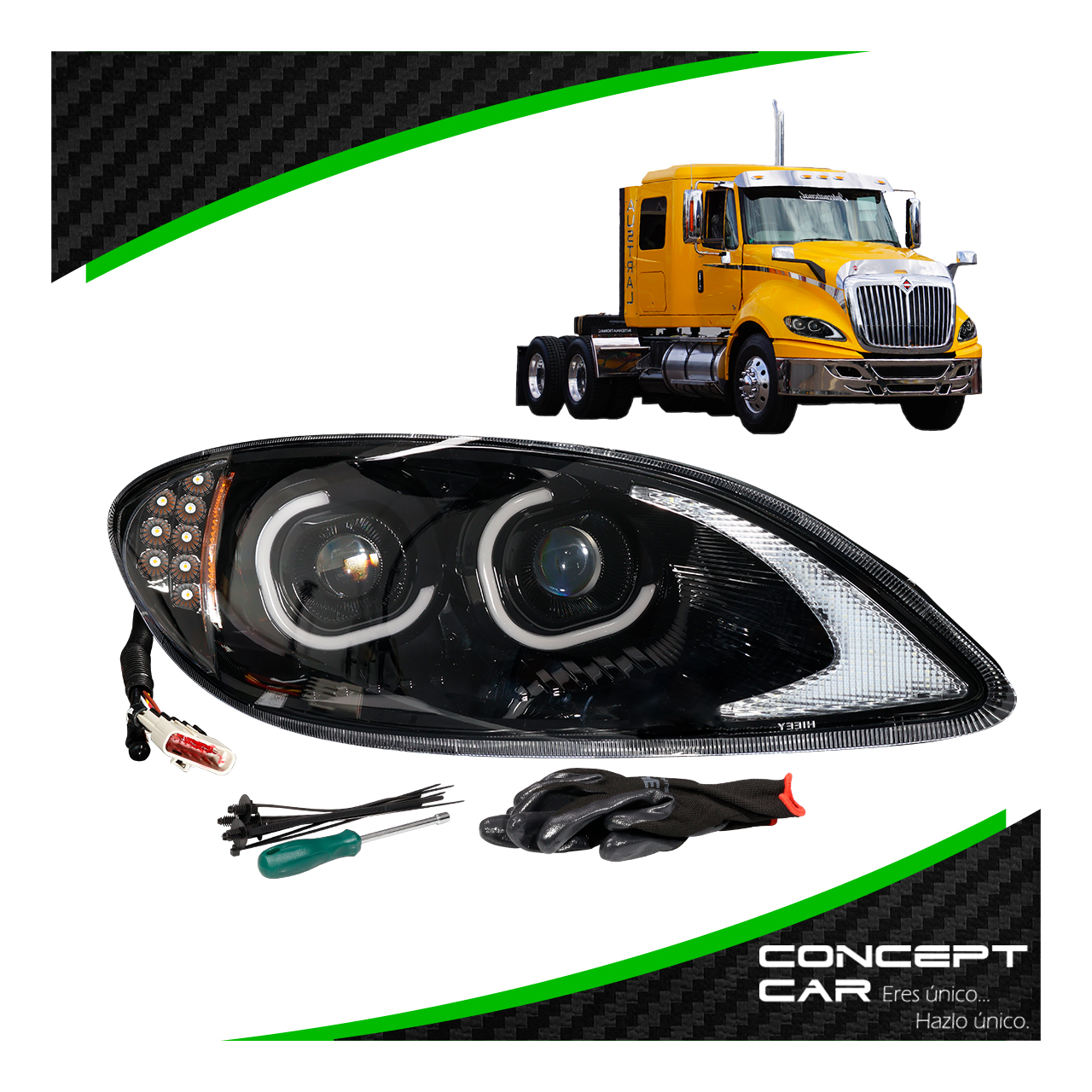 Faro Unidad Principal International Prostar Led Gel Negro