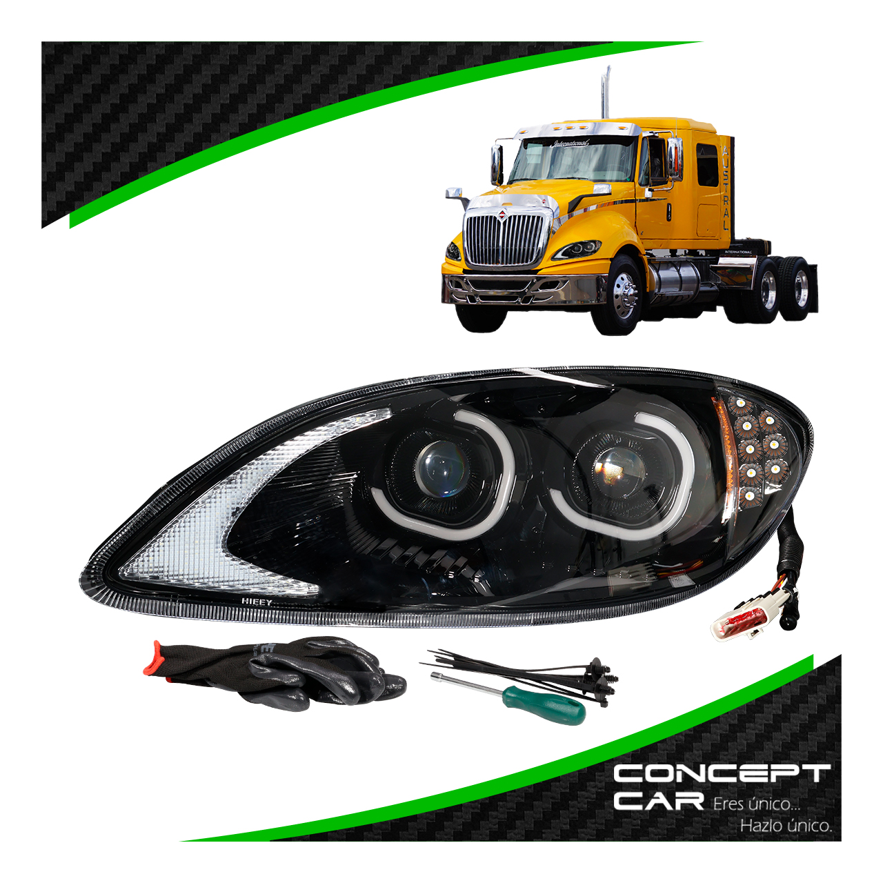 Faro Unidad Principal International Prostar Led Gel Negro