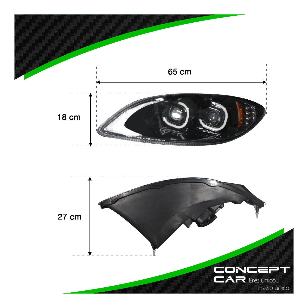 Faro Unidad Principal International Prostar Led Gel Negro