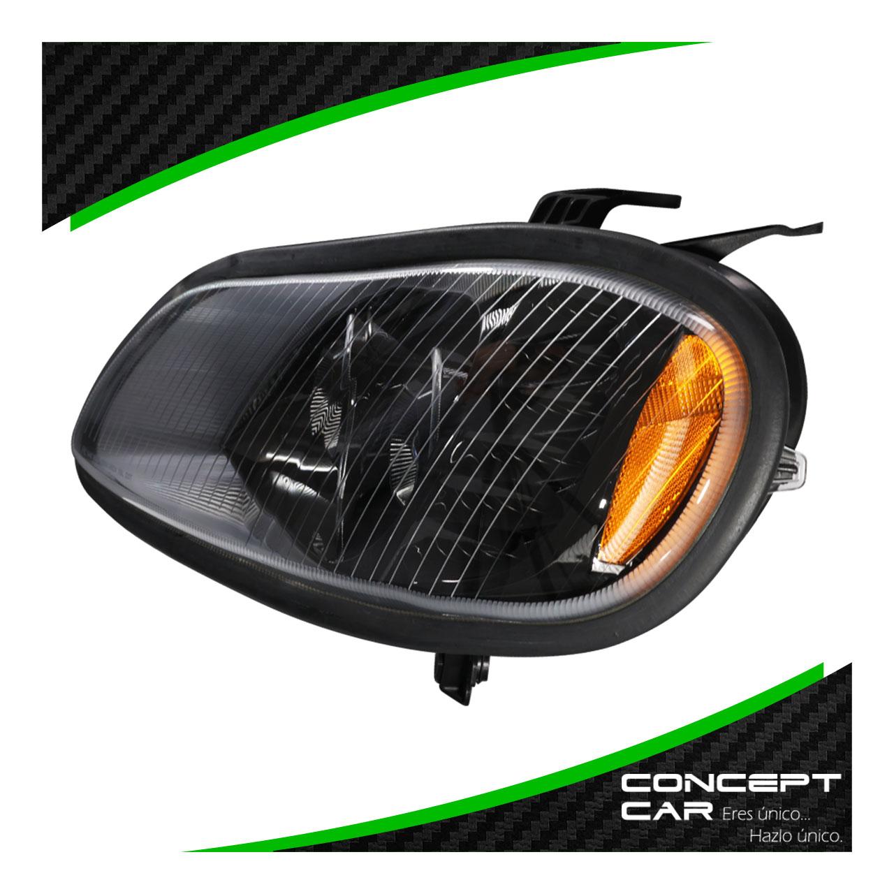 Par Faro Unidad Freightliner M2 Lupa Led Performance Negro