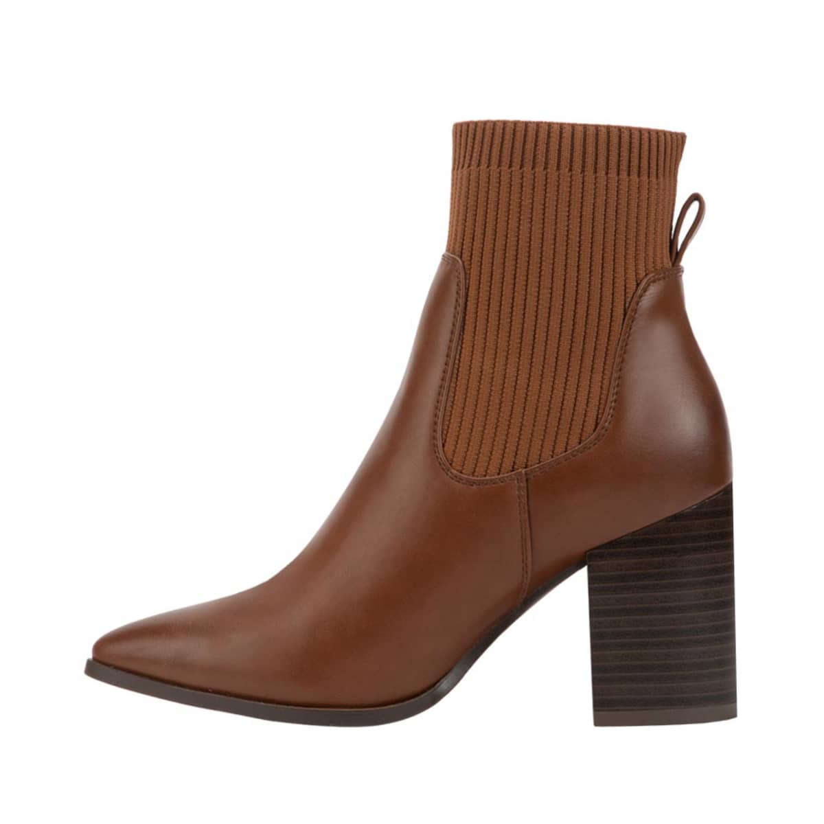 Bota corta Tierra Bendita de calcetín, color cognac, mod. 1085444