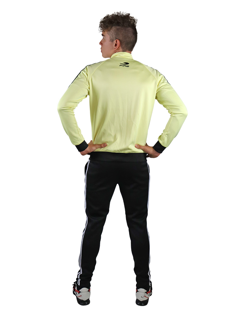 Pants deportivo Fire Sports Varonil M3 2 franjas Color Amarillo-Negro