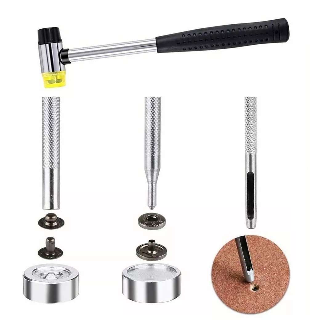 Broches De Presión Metálicos Botones De Costura 120 Pz