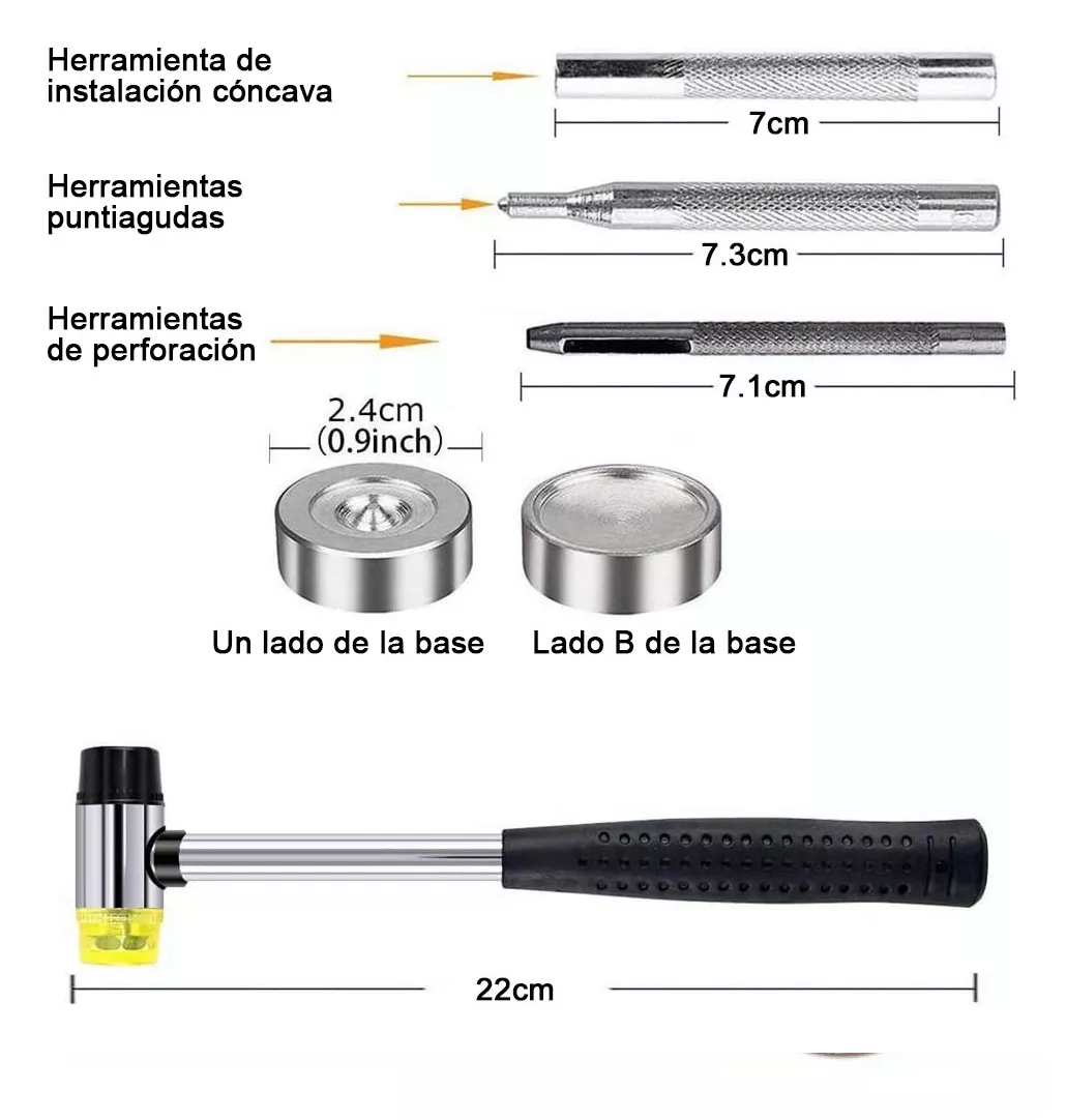 Broches De Presión Metálicos Botones De Costura 120 Pz