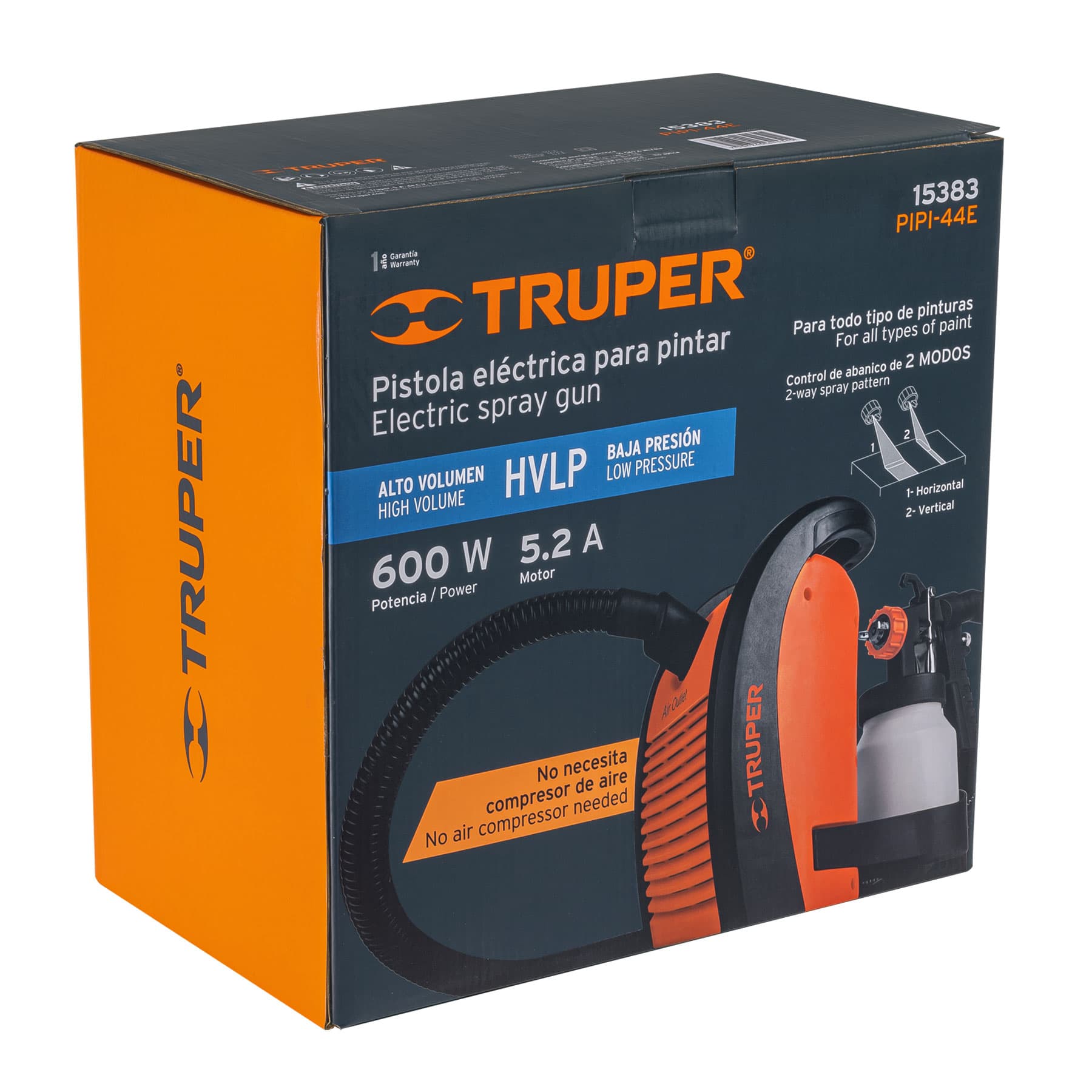 PISTOLA PARA PINTAR ELÉCTRICA DE 600 W, TRUPER 15383