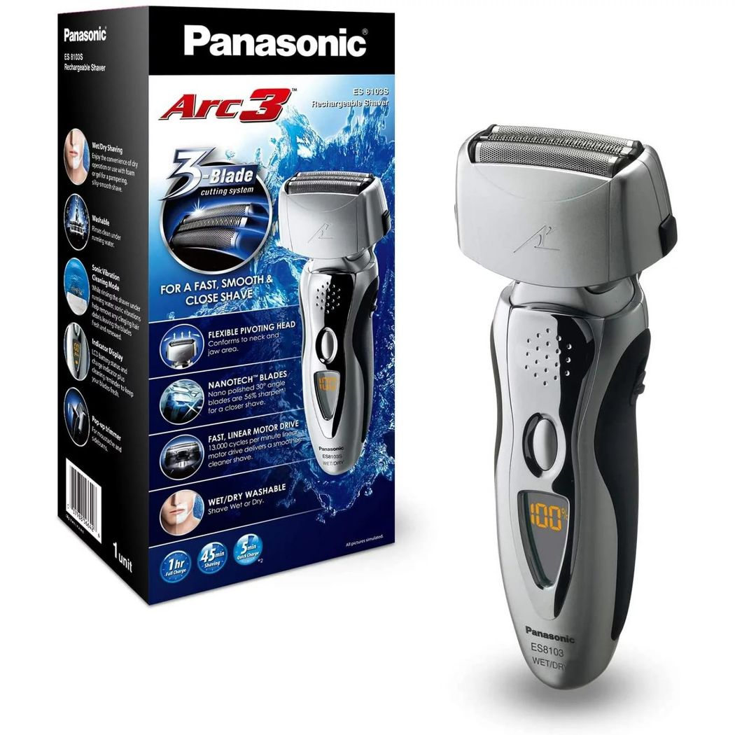 Rasuradora Eléctrica PANASONIC ES8103S552 Triple Cabeza/Pantall LCD/Recargable