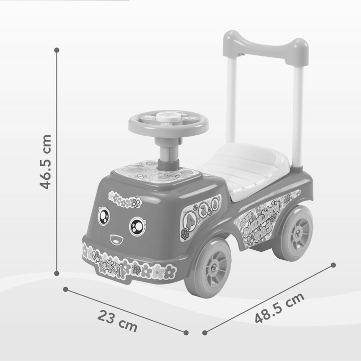 Carrito Montable Mytoy Walking 5501 Amarillo