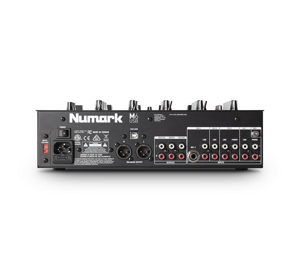 Mezcladora para DJ NUMARK M6USB BLACK con usb 4 canales