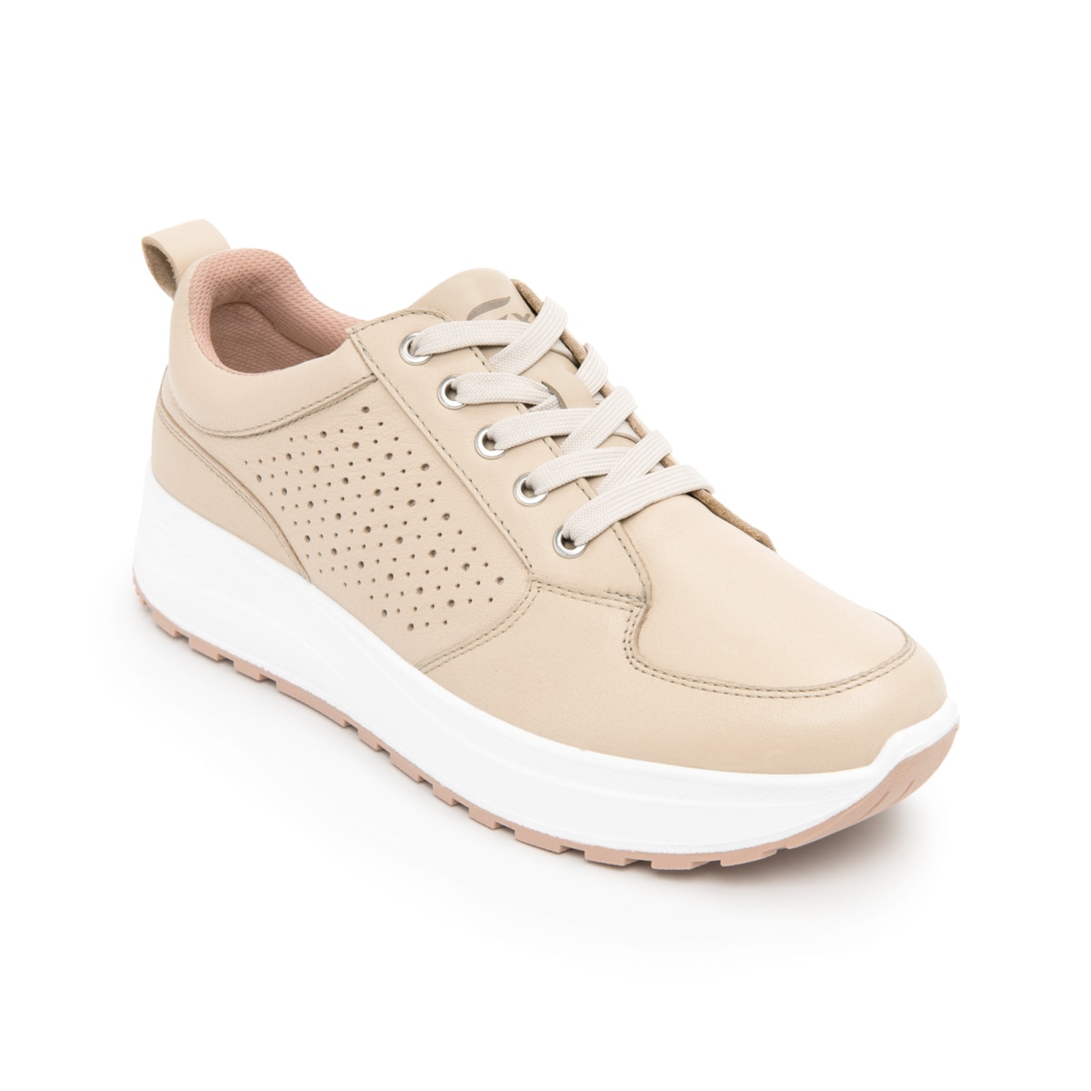 Tenis Sneaker Casual Agujetas Flexi Para Mujer Con Acabado Tamporeado 117205