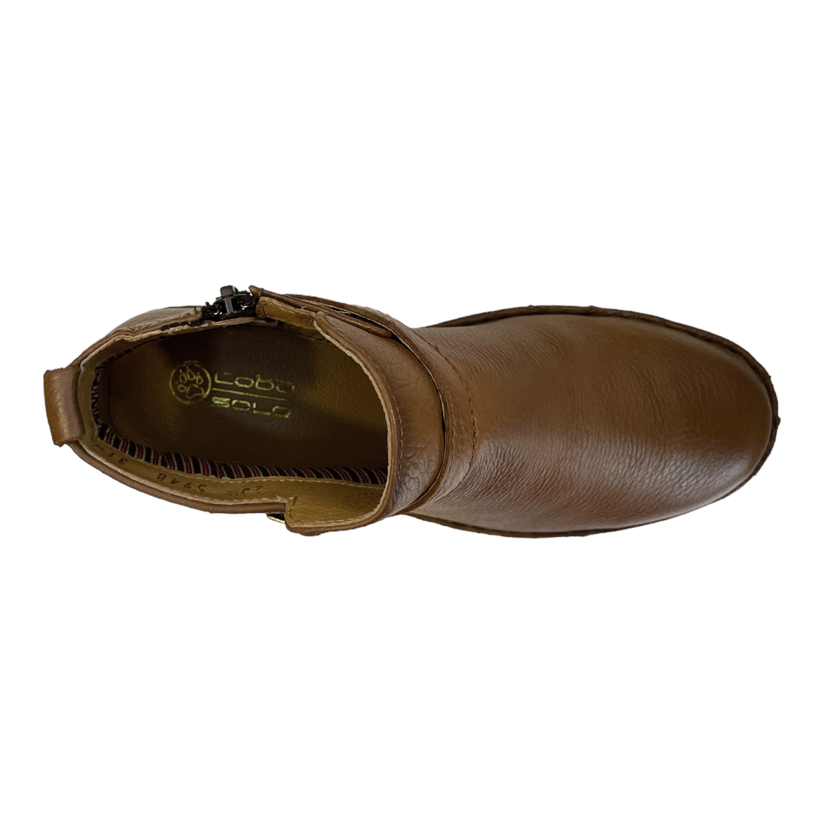 Botín Moda Piso Mujer Café Piel Lobo Solo Cómodos Ligeros