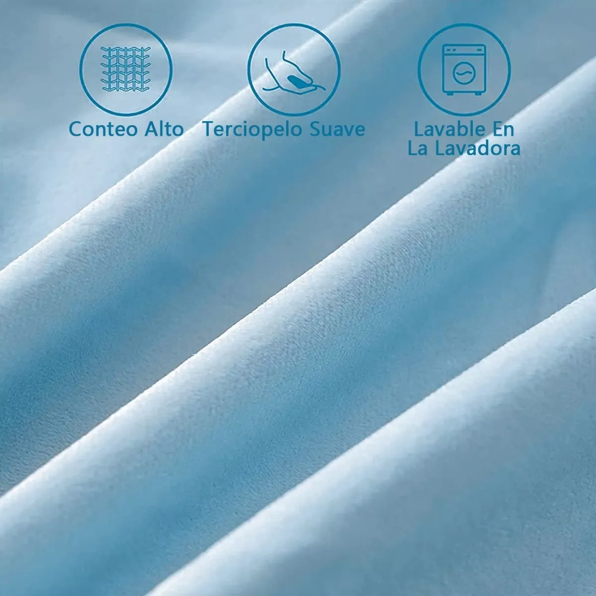 Fundas Para Cojines Decorativos De Terciopelo 45x45 Cm,2 Pzs Azul 