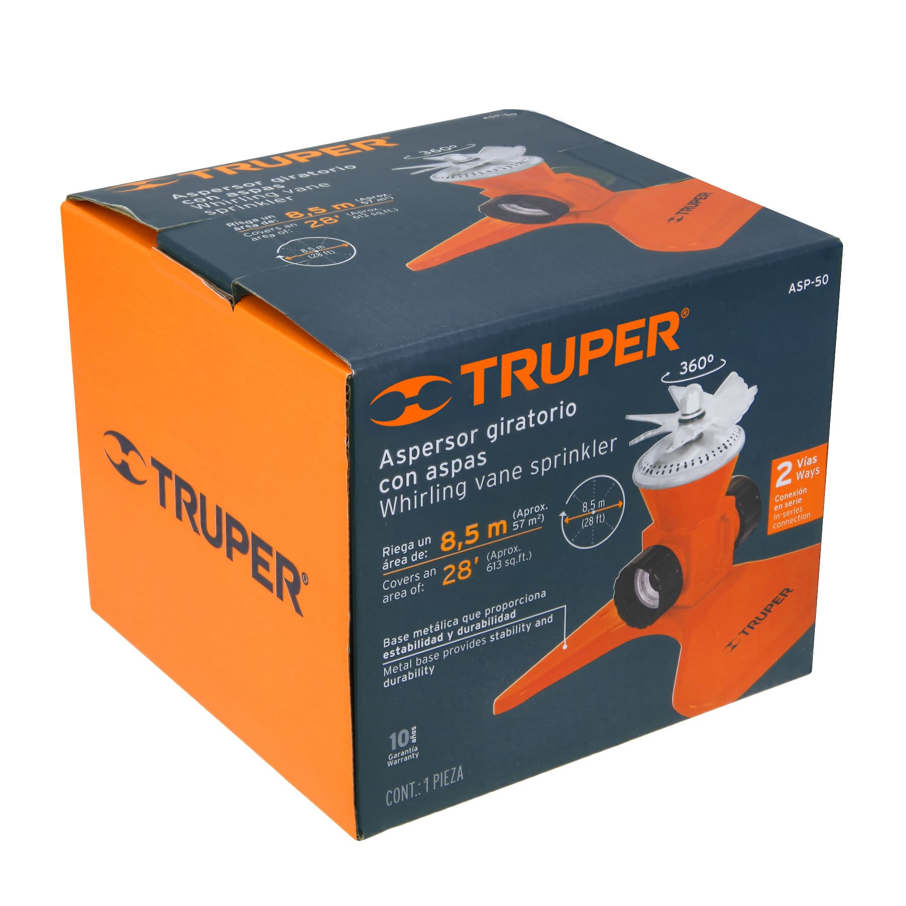 ASPERSOR BASE DE ACERO CON ASPAS, TRUPER 10329