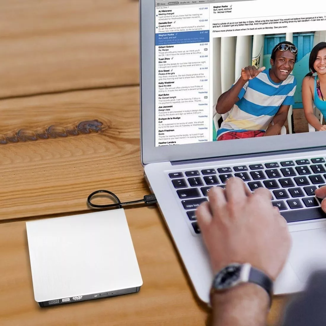 Lectora Y Grabadora De Cd, Externa, Con Usb 3.0,