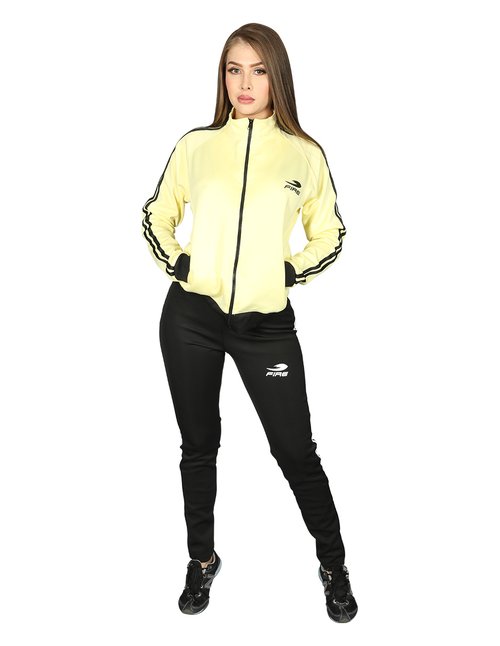 Pants deportivo Fire Sports Femenil M3 2 franjas Color Amarillo-Negro