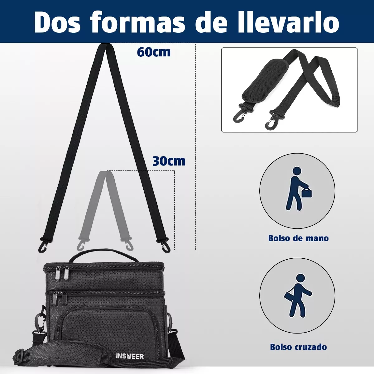 Bolsa Termica Para Hombre Lonchera Térmica Para Trabajo Negro