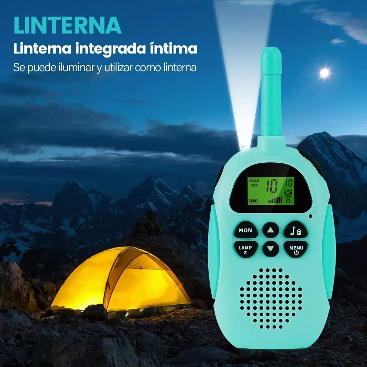 Walkie-Talkie Infantil con Batería Recargable - Verde / Rosa