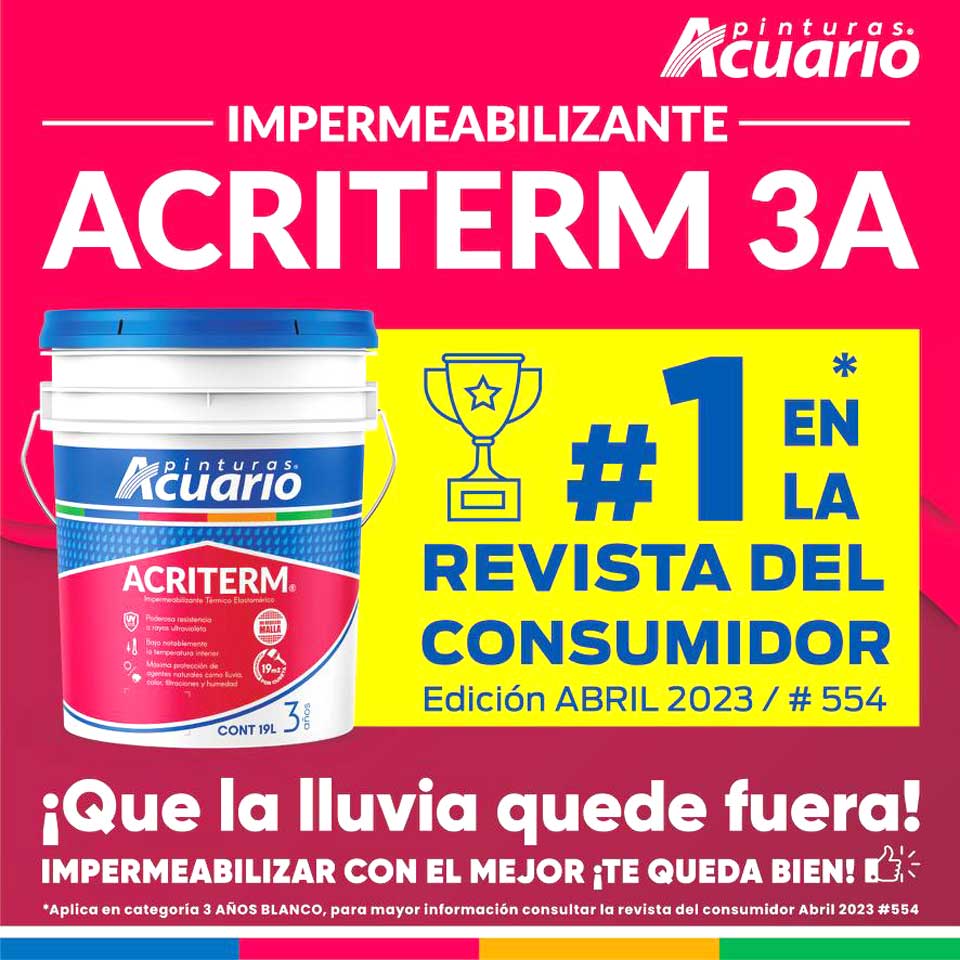 Impermeabilizante 3 Años 19L Blanco Acriterm Acuario Im76090