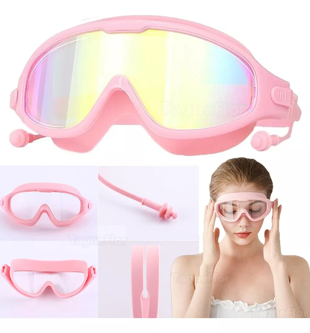 Comodos Lentes Rosado para Piscina Mujeres