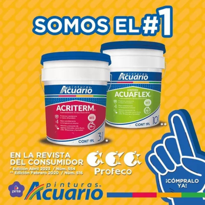 Impermeabilizante 3 Años 19L Blanco Acriterm Acuario Im76090