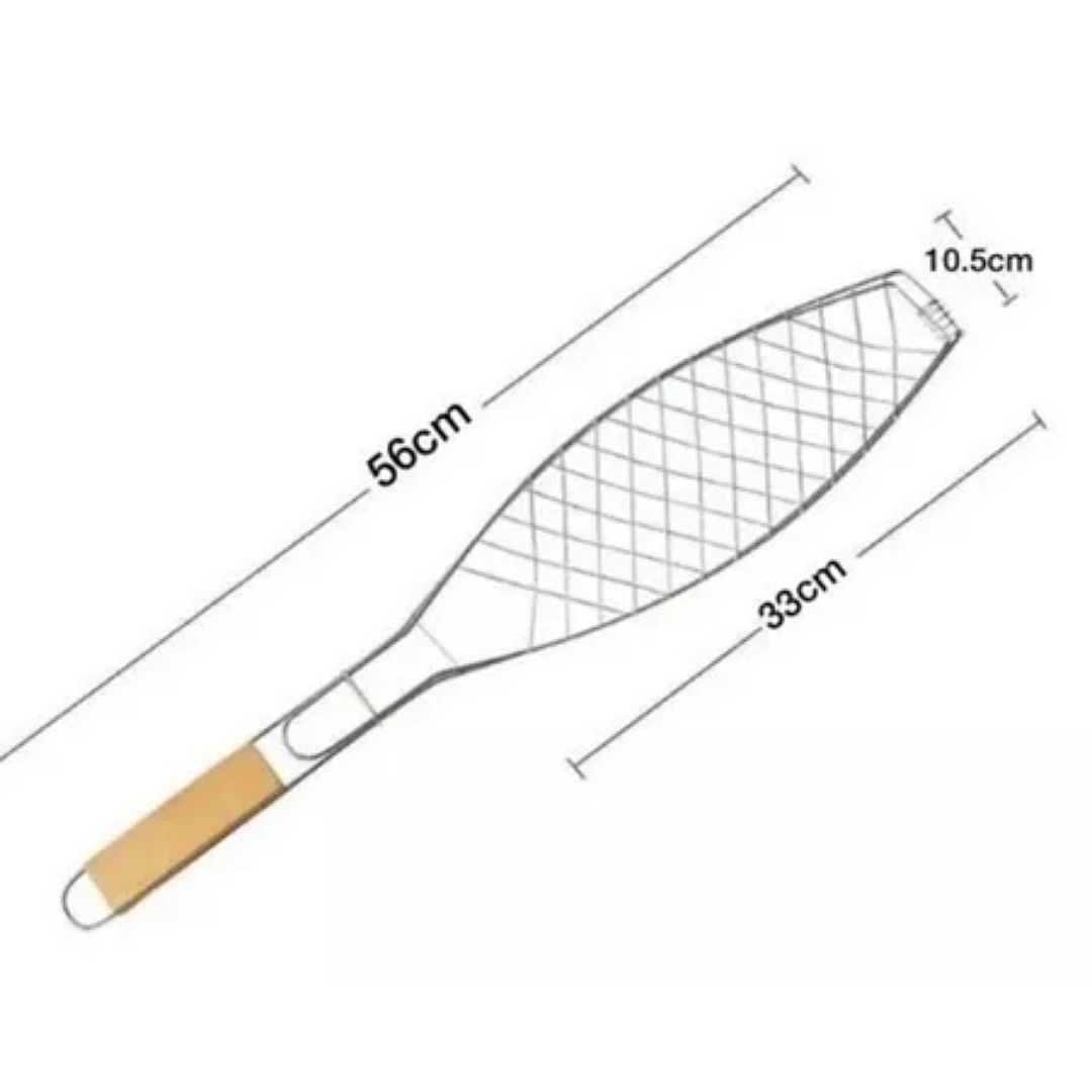 4 Pzas. Med. Rejilla Parrilla Pescado Zarandeado Carbón.