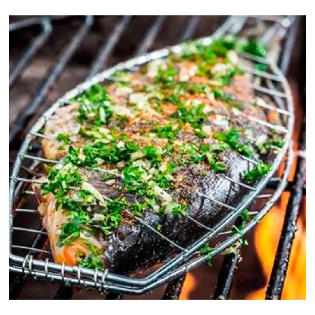 4 Pzas. Med. Rejilla Parrilla Pescado Zarandeado Carbón.