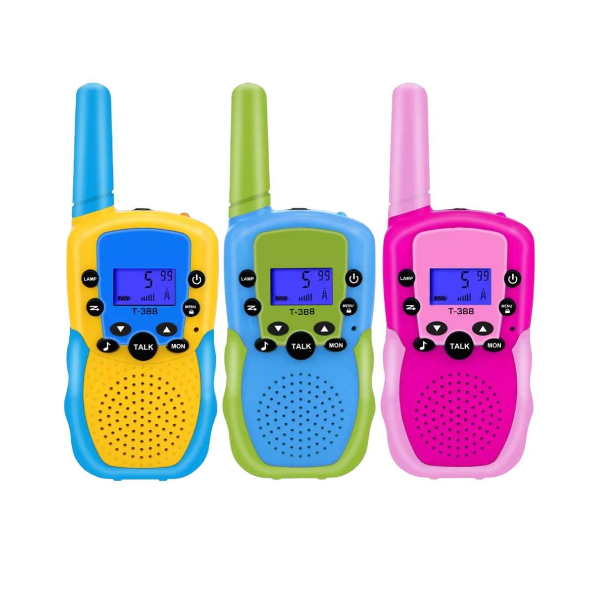 3 Piezas Walkie Talkie Ninos Con 22 Canales Vox De 3 Km