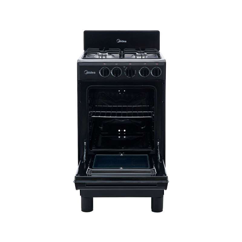 Estufa Midea MGS20FS1BAABB de piso 20" 4 Quemadores Negra 