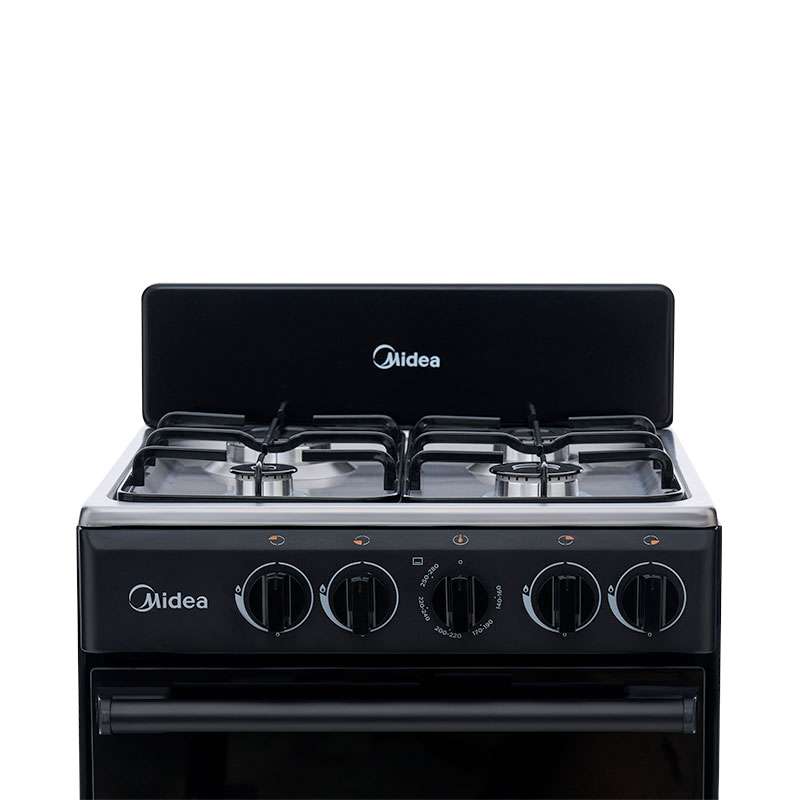Estufa Midea MGS20FS1BAABB de piso 20" 4 Quemadores Negra 