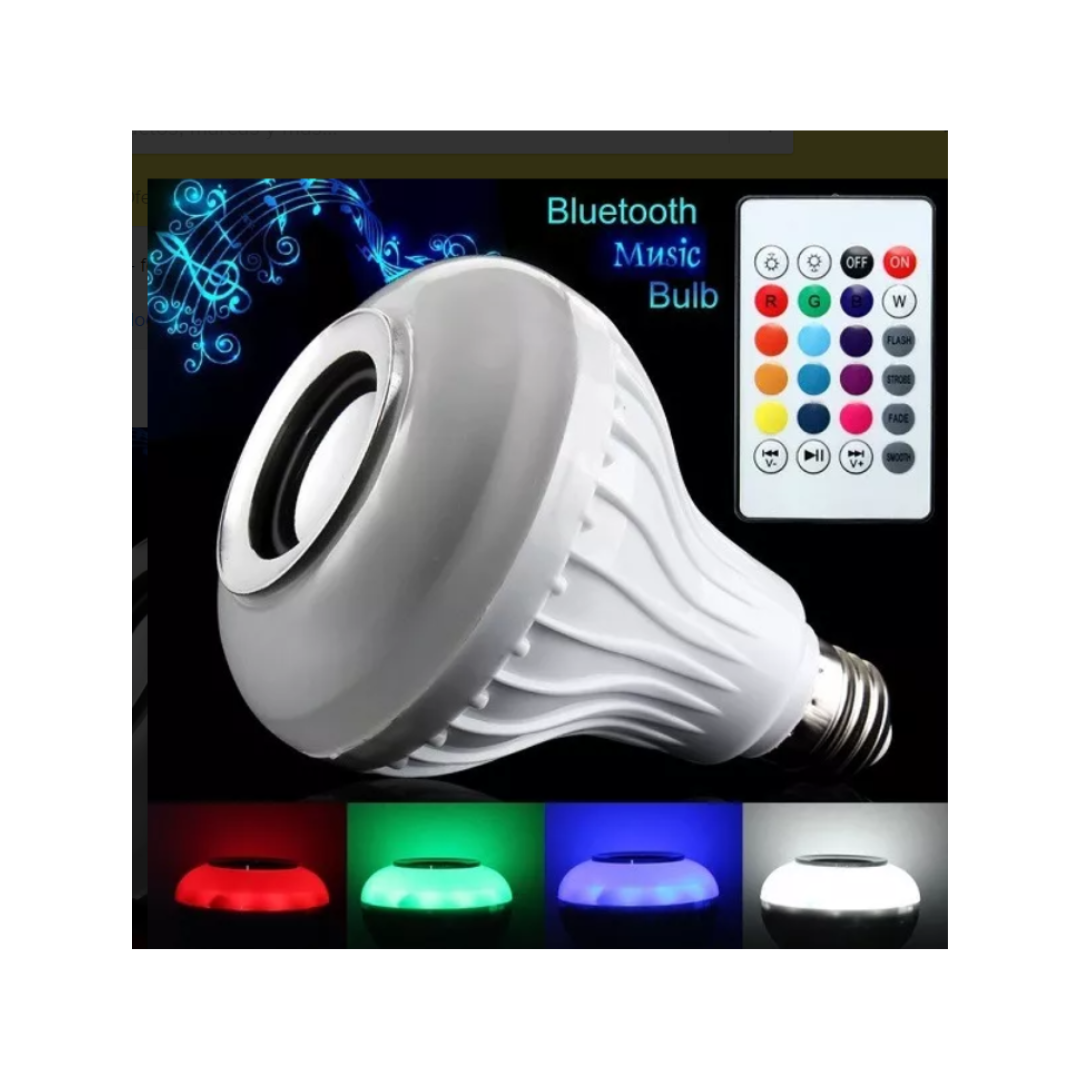 Foco Led Bocina Multicolor Control Bluetooth Inteligente