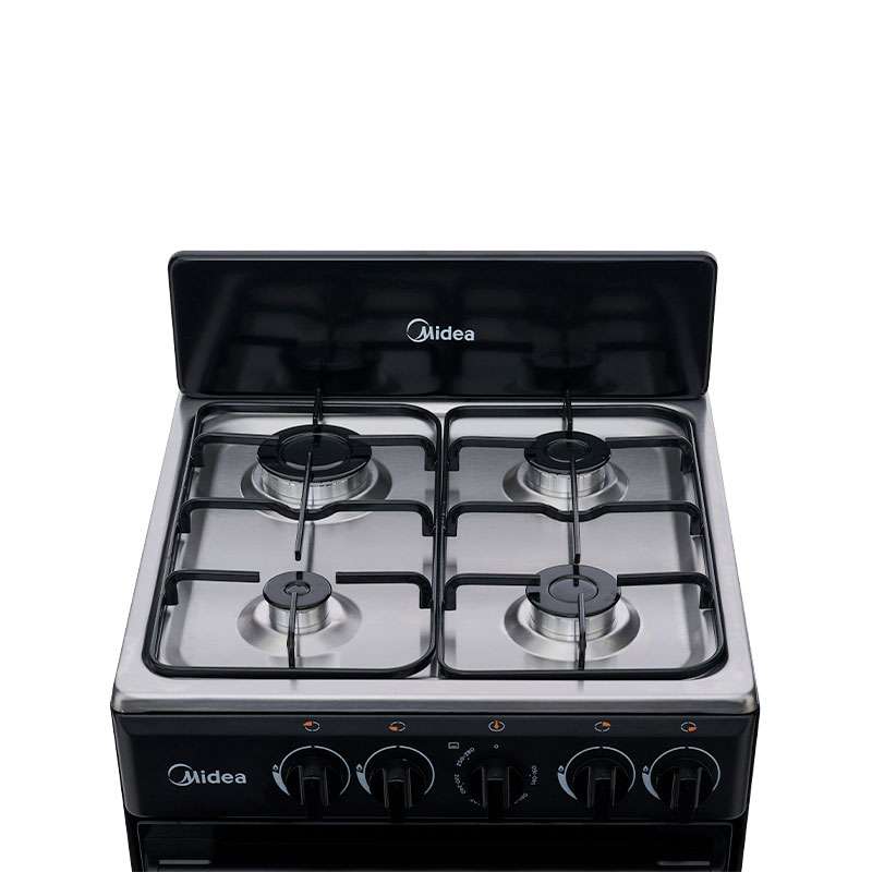 Estufa Midea MGS20FS1BAABB de piso 20" 4 Quemadores Negra 