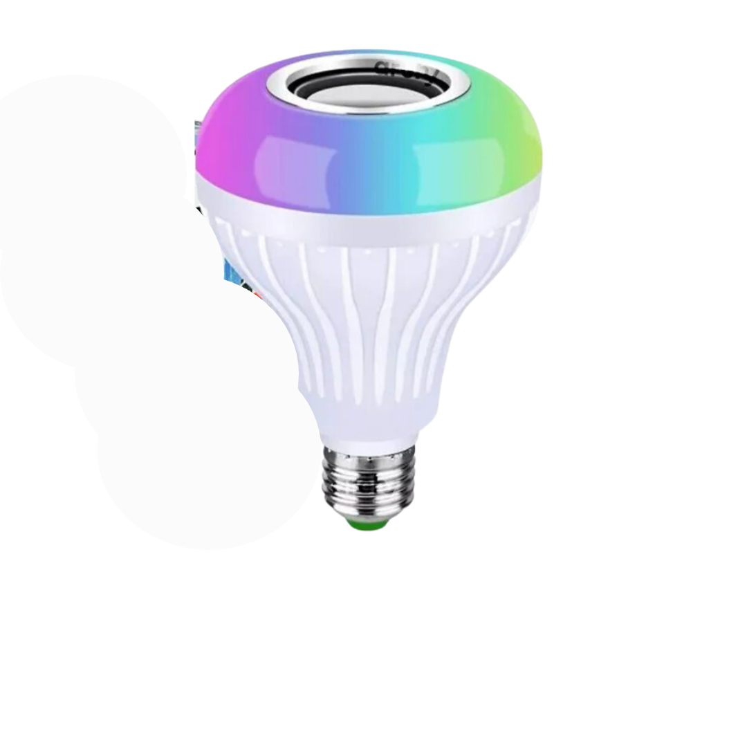 Foco Led Bocina Multicolor Control Bluetooth Inteligente