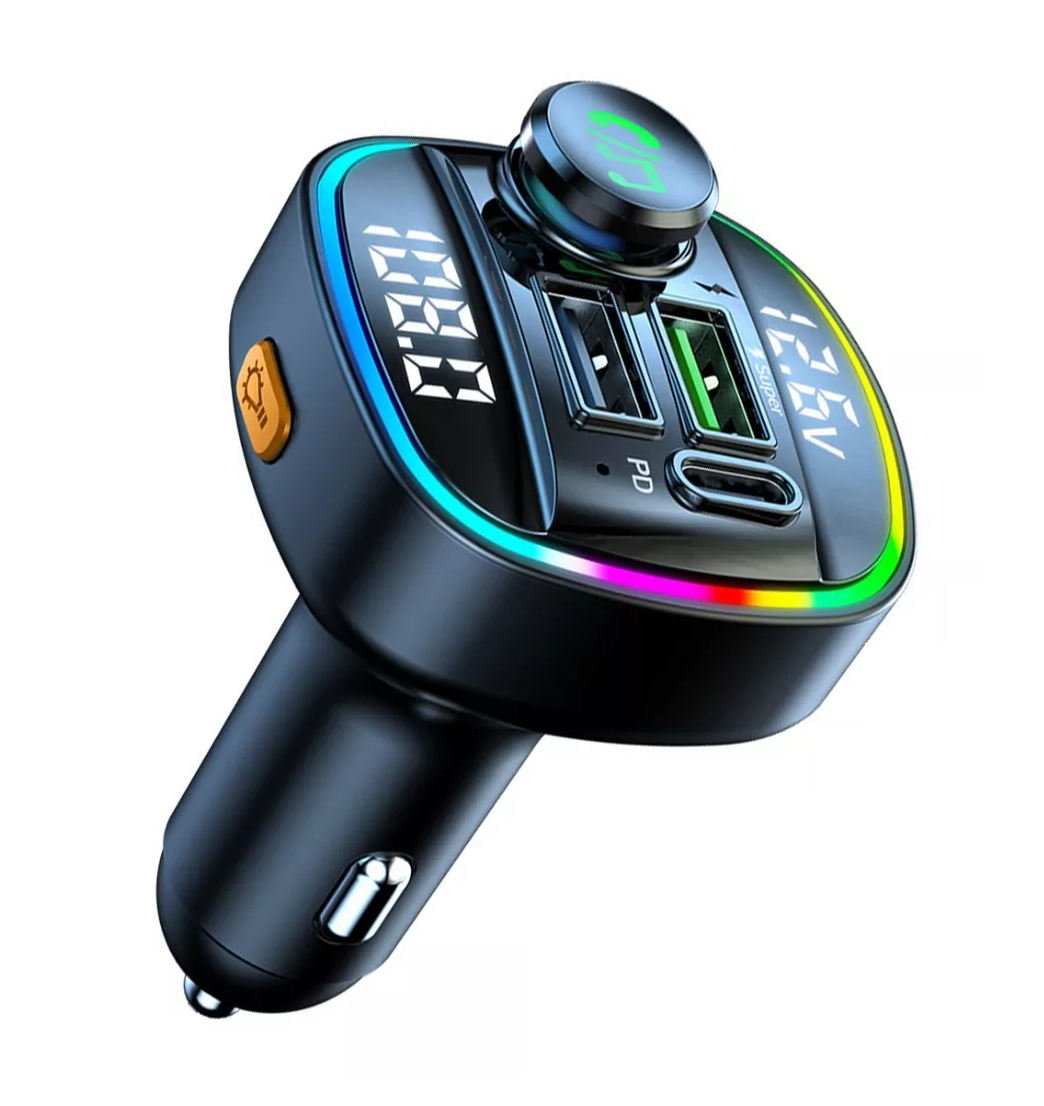 Transmisor Fm Bluetooth 5.0 Modulador De Radio De Coche Mano negro