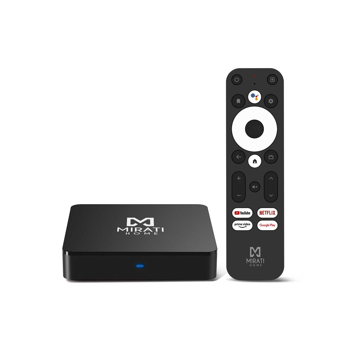 Tv box mirati android tv certificado chromecast google 1gb ram 8gb full hd hdmi usb sd wifi rj45