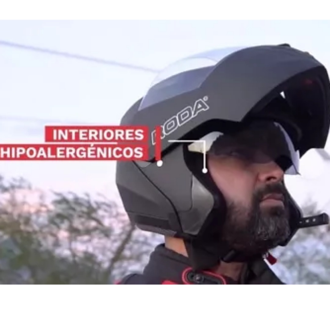 Casco Motocicleta Abatible Con Bluetooth Certificado Dot