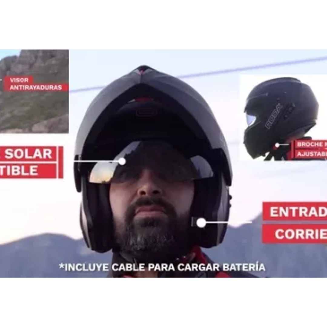Casco Motocicleta Abatible Con Bluetooth Certificado Dot