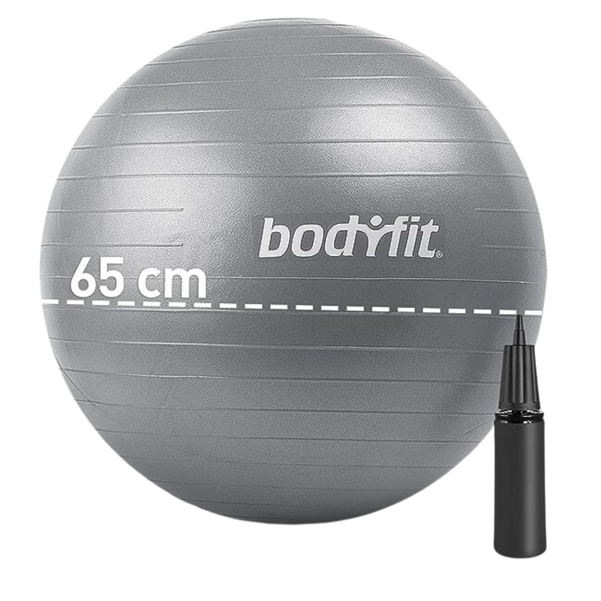 Pelota de Yoga y Fitness Bodyfit 65 cm Gris