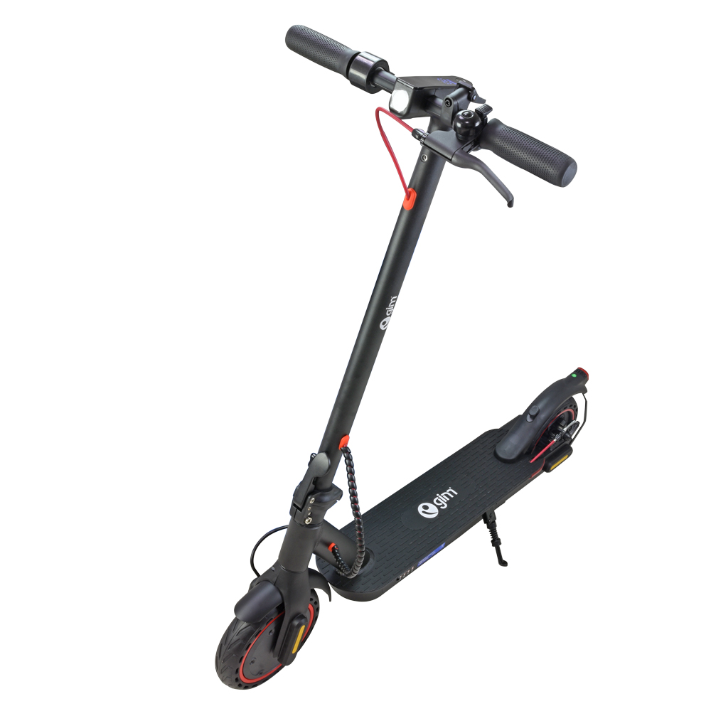 Patín Scooter Eléctrico Plegable para Adultos, Motor Delantero de 350W de Potencia Máxima, 25 km/h Velocidad Maxima, Carga máxima de 120 KG, Sistema de Freno Dual, Impermeable de IPX4