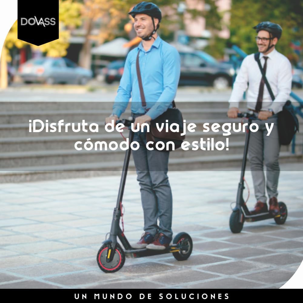 Patín Scooter Eléctrico Plegable para Adultos, Motor Delantero de 350W de Potencia Máxima, 25 km/h Velocidad Maxima, Carga máxima de 120 KG, Sistema de Freno Dual, Impermeable de IPX4