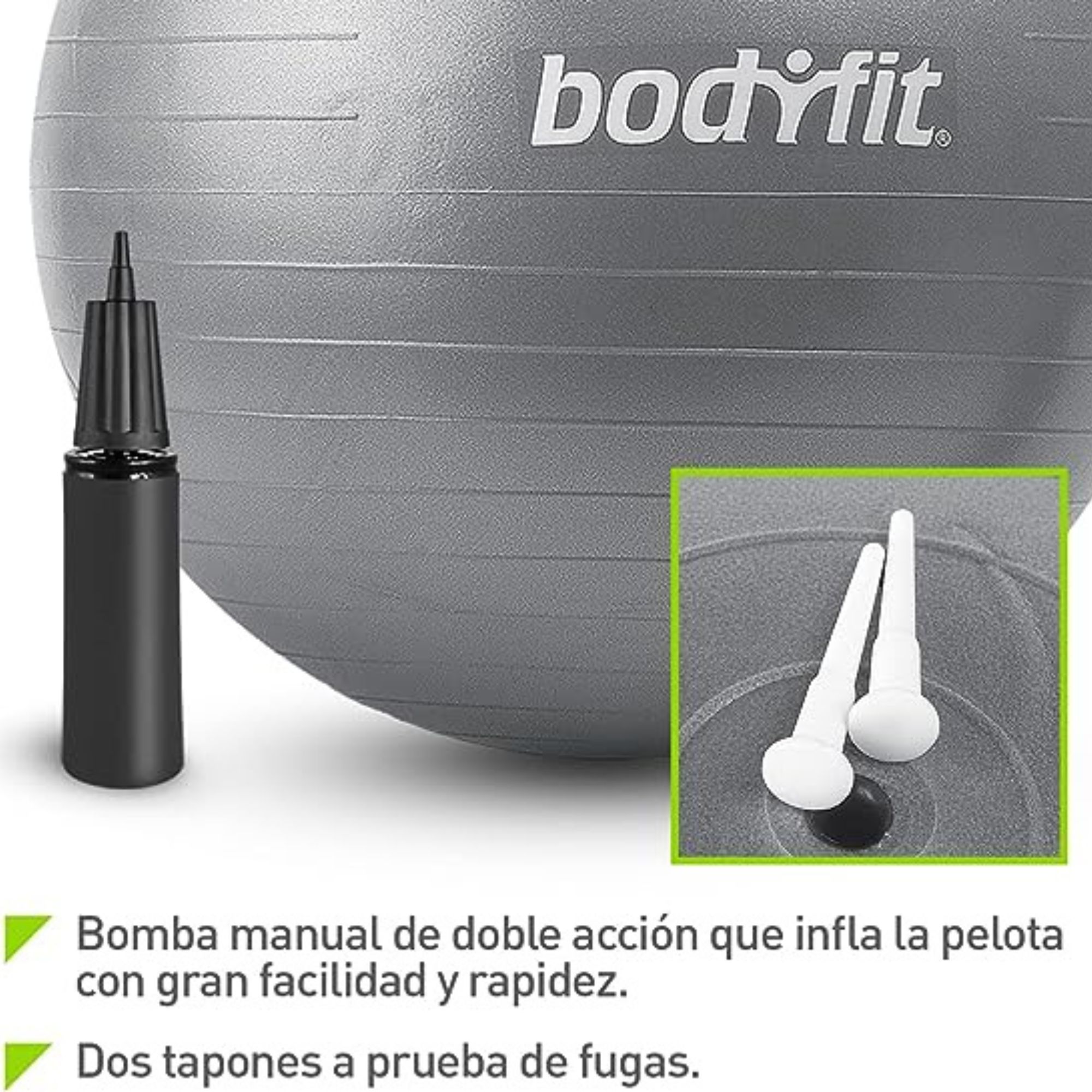 Pelota de Yoga y Fitness Bodyfit 55 cm Naranja
