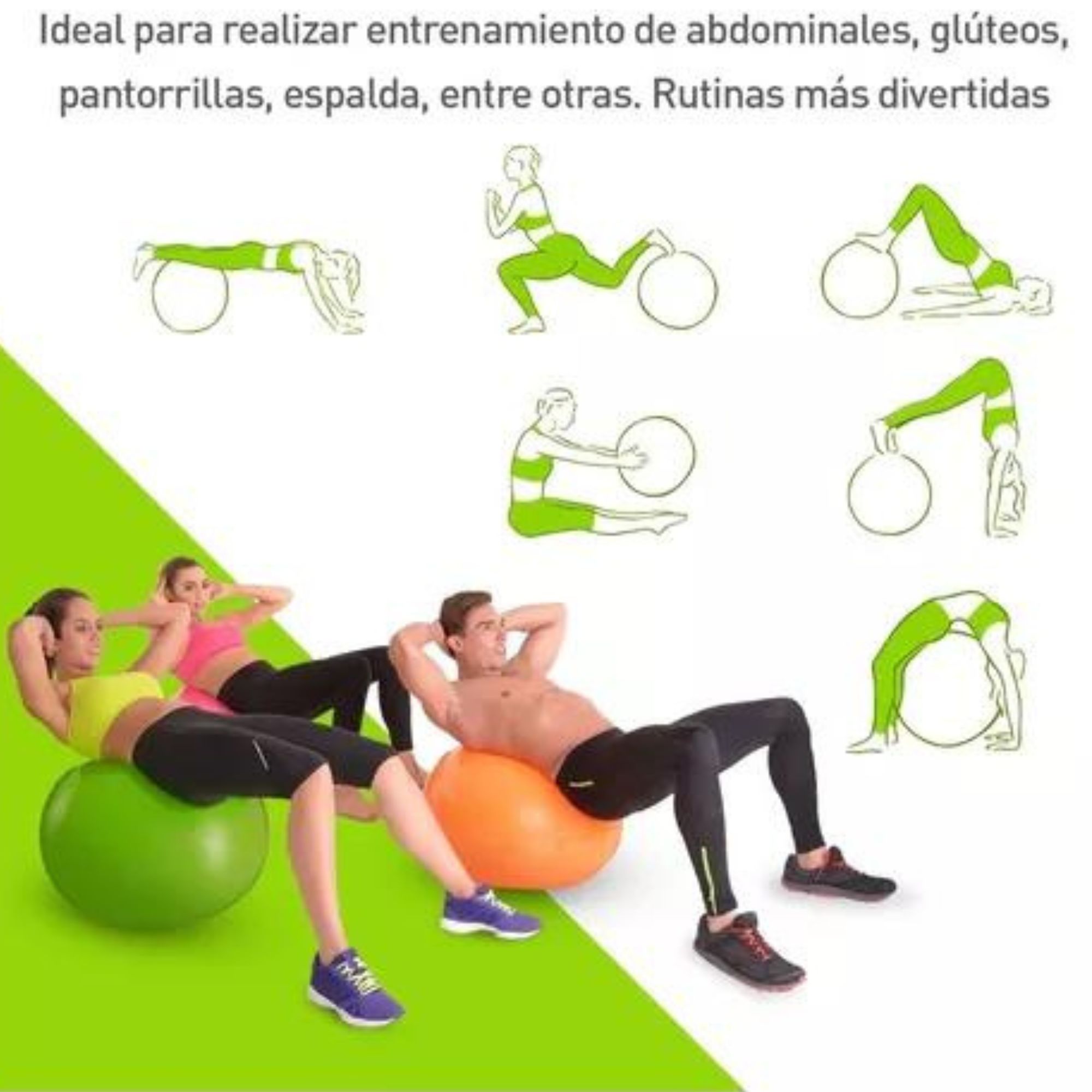 Pelota de Yoga y Fitness Bodyfit 55 cm Naranja