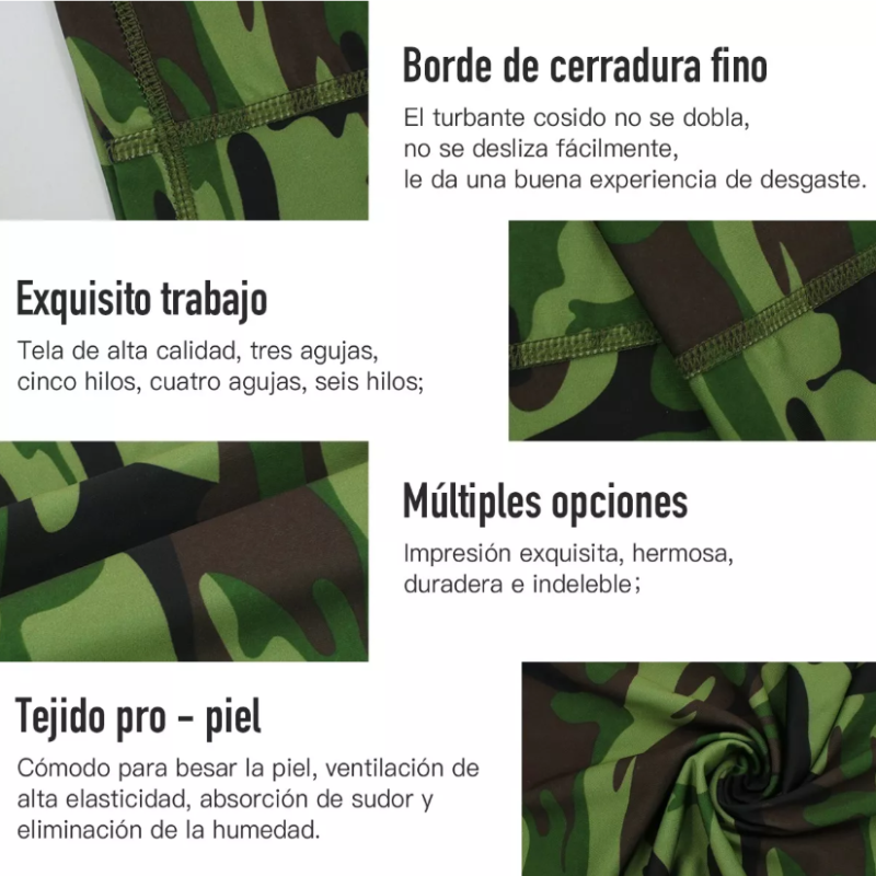 6 Pack Bandana, Bufanda/mascara/cacería/moto/pesca/sol.